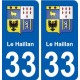 33 Le-Haillan blason ville autocollant plaque stickers