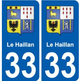 33 Le-Haillan blason ville autocollant plaque stickers