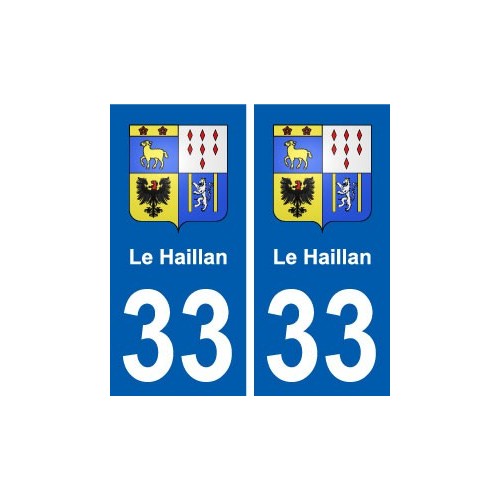 33 Le-Haillan blason ville autocollant plaque stickers