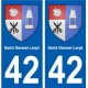 42 Saint-Genest-Lerpt blason ville autocollant plaque stickers
