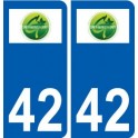42 Saint-Genest-Lerpt logo ville autocollant plaque stickers