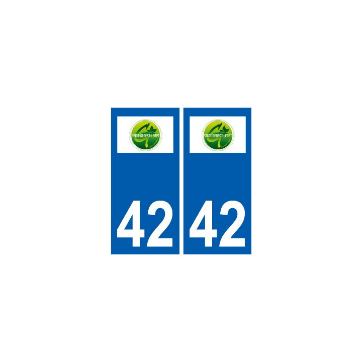 42 Saint-Genest-Lerpt logo ville autocollant plaque stickers