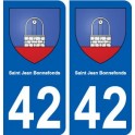 42 Saint-Jean-Bonnefonds blason ville autocollant plaque stickers