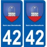 42 Saint-Jean-Bonnefonds blason ville autocollant plaque stickers
