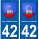 42 Saint-Jean-Bonnefonds blason ville autocollant plaque stickers