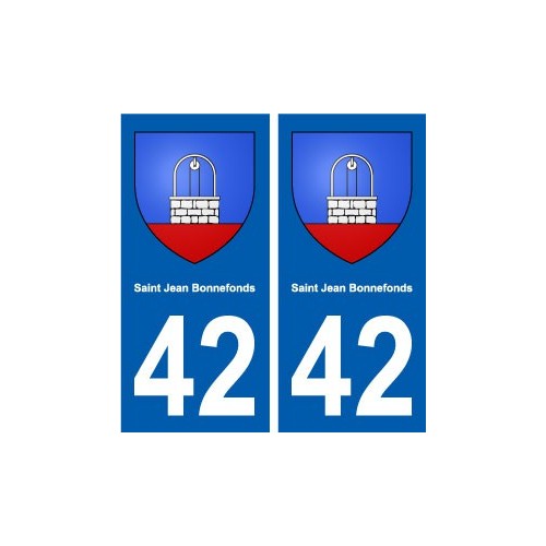 42 Saint-Jean-Bonnefonds blason ville autocollant plaque stickers
