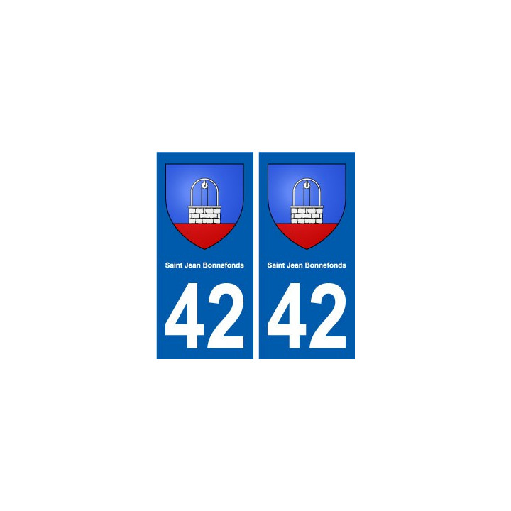 42 Saint-Jean-Bonnefonds blason ville autocollant plaque stickers