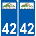 42 Saint-Jean-Bonnefonds logo ville autocollant plaque stickers