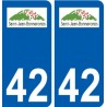 42 Saint-Jean-Bonnefonds logo ville autocollant plaque stickers