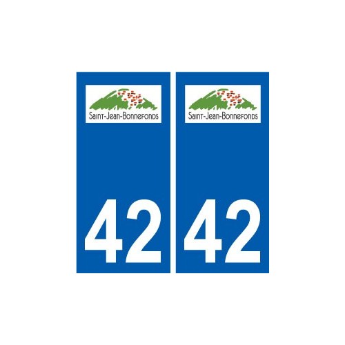 42 Saint-Jean-Bonnefonds logo ville autocollant plaque stickers