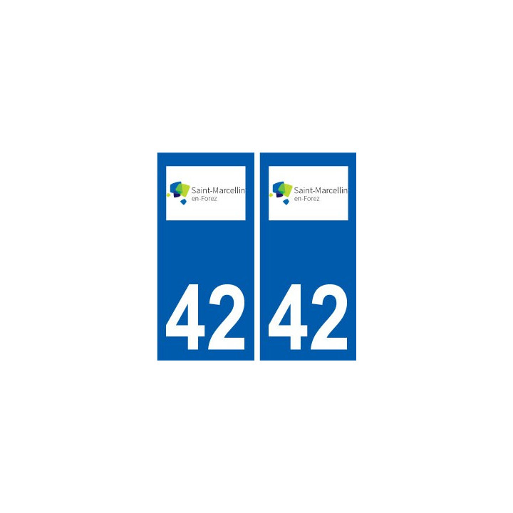 42 Saint-Marcellin-en-Forez logo ville autocollant plaque stickers
