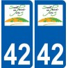 42 Saint-Priest-en-Jarez logo ville autocollant plaque stickers