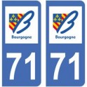 71 Burgundy sticker plate