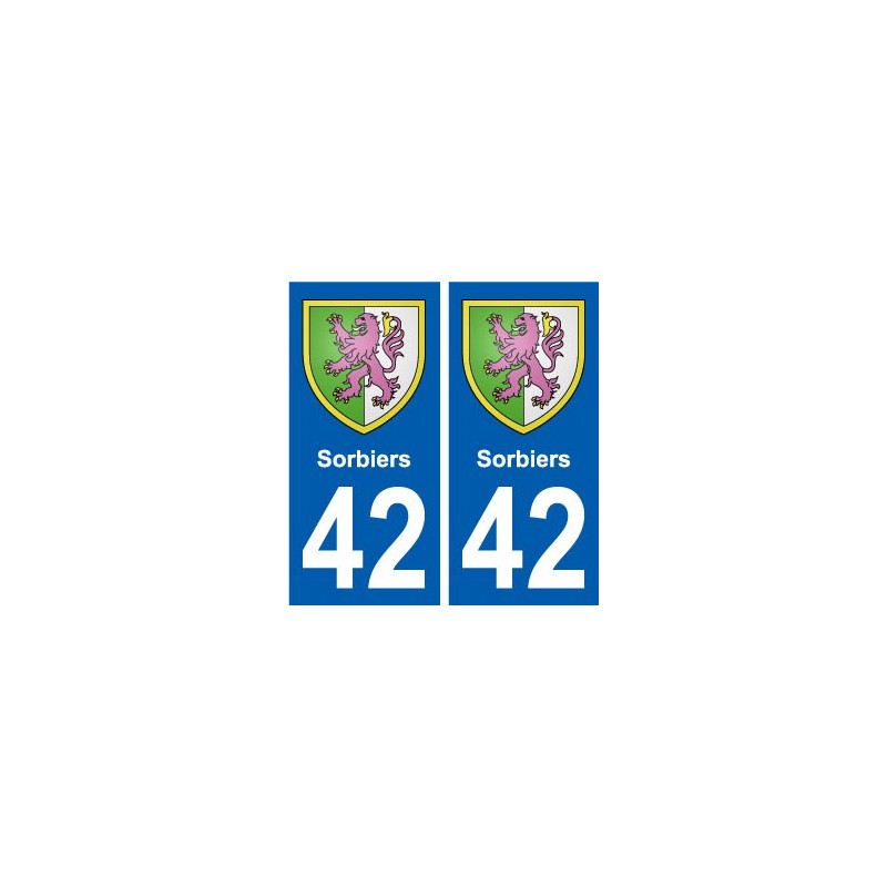 42 Sorbiers blason ville autocollant plaque stickers