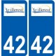 42 Villerest logo ville autocollant plaque stickers