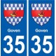 35 Goven blason autocollant plaque stickers ville