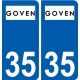 35 Goven logo autocollant plaque stickers ville