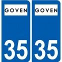 35 Goven logo autocollant plaque stickers ville