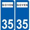 35 Goven logo autocollant plaque stickers ville