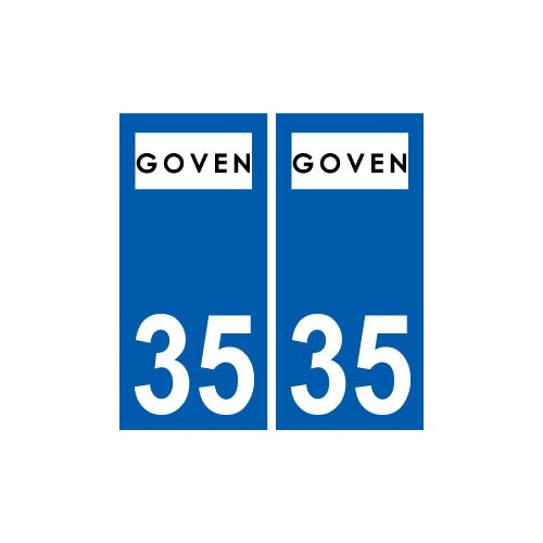 35 Goven logo autocollant plaque stickers ville