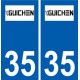 35 Guichen logo utocollant plaque stickers ville