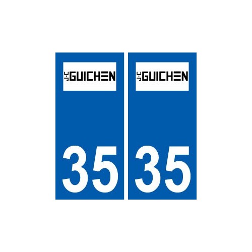 35 Guichen logo utocollant plaque stickers ville