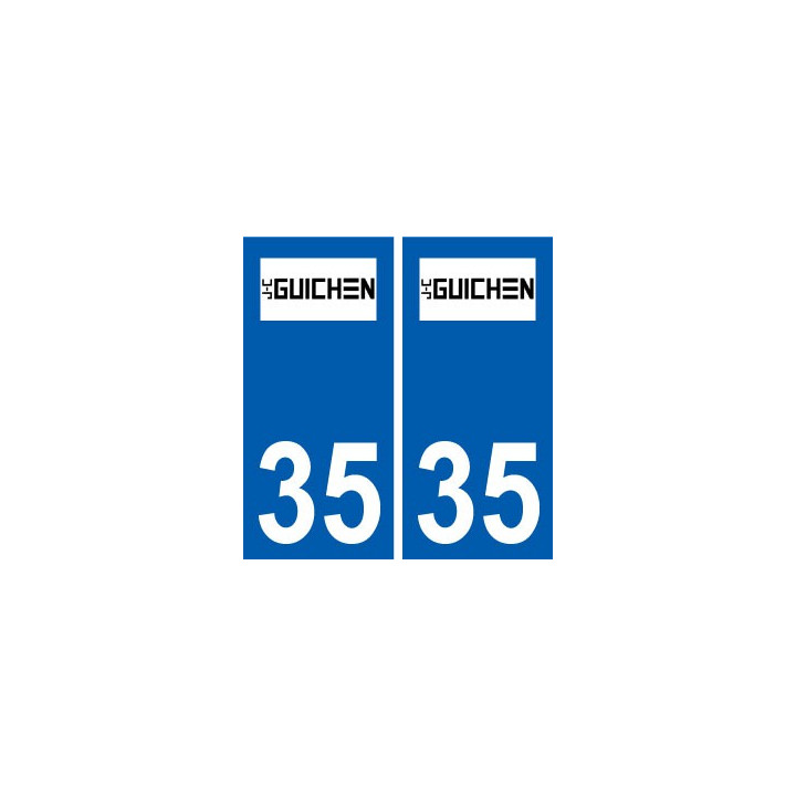 35 Guichen logo utocollant plaque stickers ville