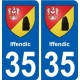 35 Iffendic blason autocollant plaque stickers ville