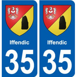 35 Iffendic blason autocollant plaque stickers ville