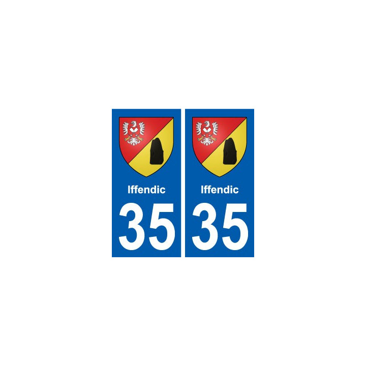 35 Iffendic blason autocollant plaque stickers ville