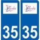 35 Iffendic logo autocollant plaque stickers ville