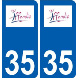 35 Iffendic logo autocollant plaque stickers ville