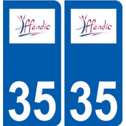 35 Iffendic logo autocollant plaque stickers ville