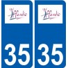 35 Iffendic logo autocollant plaque stickers ville