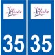 35 Iffendic logo autocollant plaque stickers ville