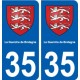 35 La Guerche-de-Bretagne blason autocollant plaque stickers ville