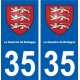35 La Guerche-de-Bretagne blason autocollant plaque stickers ville