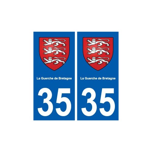 35 La Guerche-de-Bretagne blason autocollant plaque stickers ville