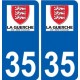 35 La Guerche-de-Bretagne logo autocollant plaque stickers ville