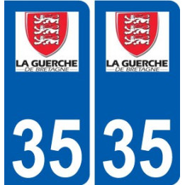 35 La Guerche-de-Bretagne logo autocollant plaque stickers ville