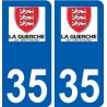 35 La Guerche-de-Bretagne logo autocollant plaque stickers ville