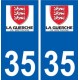 35 La Guerche-de-Bretagne logo autocollant plaque stickers ville