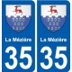 35 La Mézière blason autocollant plaque stickers ville
