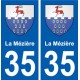 35 La Mézière blason autocollant plaque stickers ville