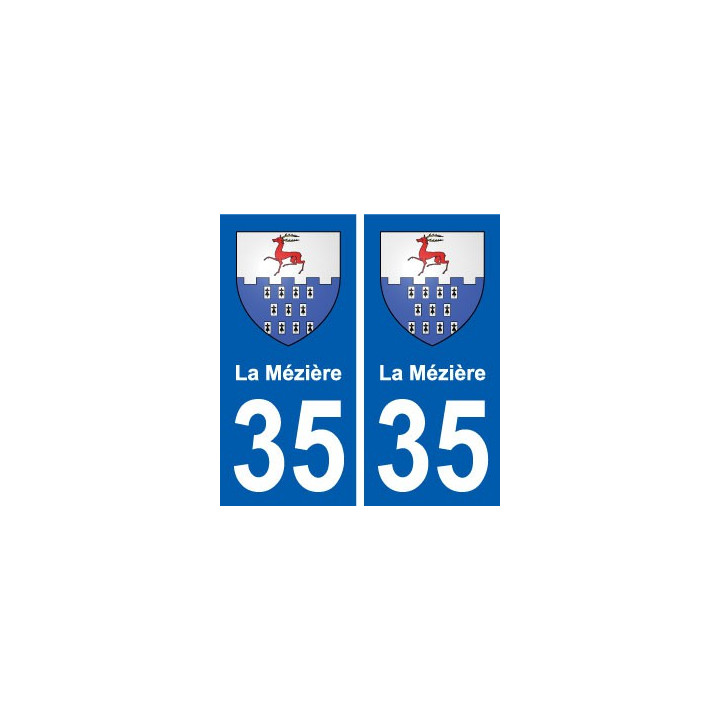 35 La Mézière blason autocollant plaque stickers ville