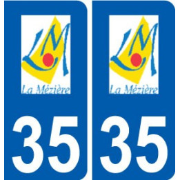 35 La Mézière logo autocollant plaque stickers ville