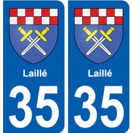 35 Laillé blason autocollant plaque stickers ville