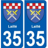 35 Laillé blason autocollant plaque stickers ville