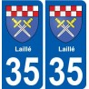 35 Laillé blason autocollant plaque stickers ville