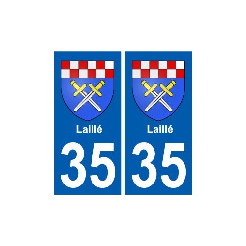 35 Laillé blason autocollant plaque stickers ville